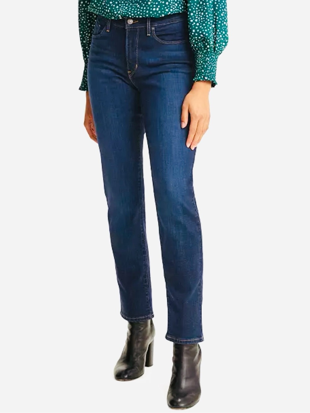 LEVI’S SIZE 16 WOMENS CLASSIC MID-RISE STRAIGHT LEG DENIM JEANS PANTS
